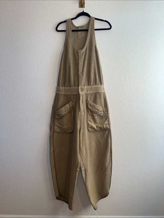 FP Movement by Free People Pants - FP Movement by Free People Olive-Tan Utility Jumpsuit